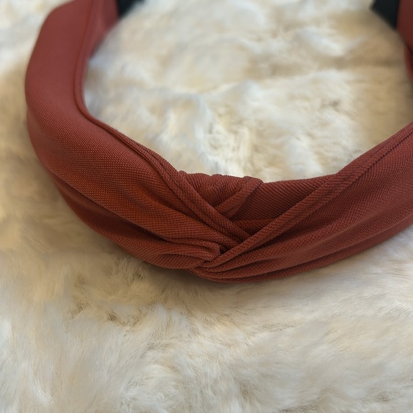 NEW! Knotted Headband Trio in Mustard, Coral, & Brown - Picture 3 of 7